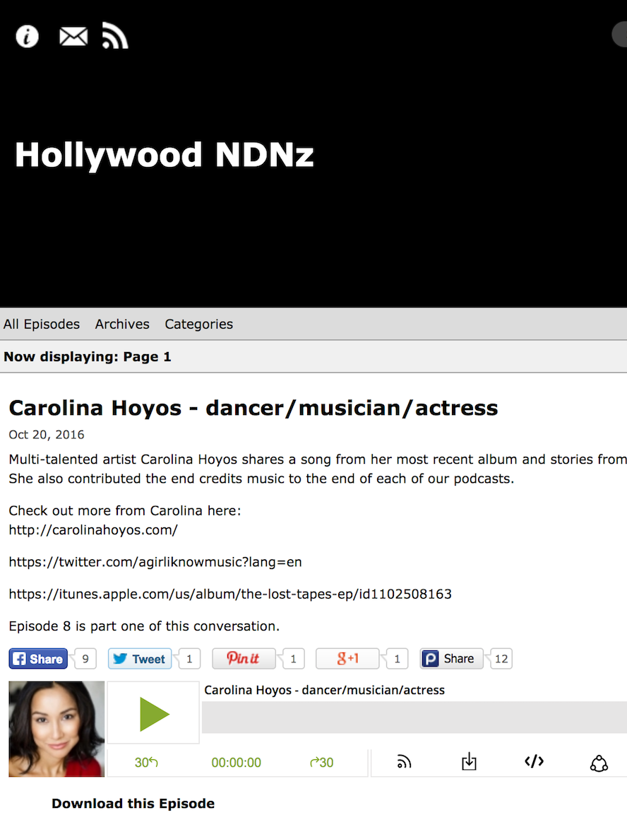 Singer Songwriter Actress A Girl I Know | Carolina Hoyos on Hollywood NDNz