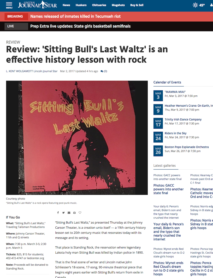 Singer Songwriter Actress A Girl I Know | Sitting Bull's Last Waltz in Lincoln Journal Star