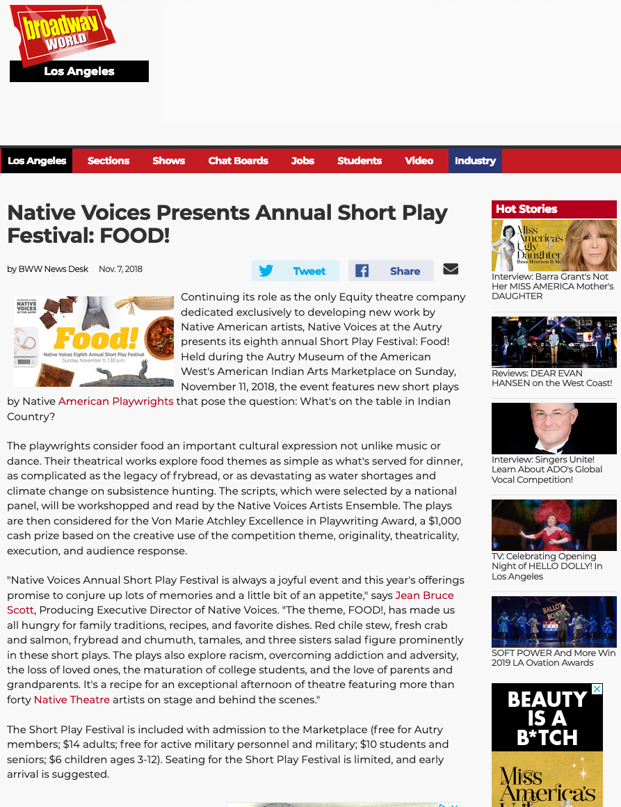 Singer Songwriter Actress A Girl I Know | Carolina Hoyos performs in Native Voices Short Play Festival on Broadway World