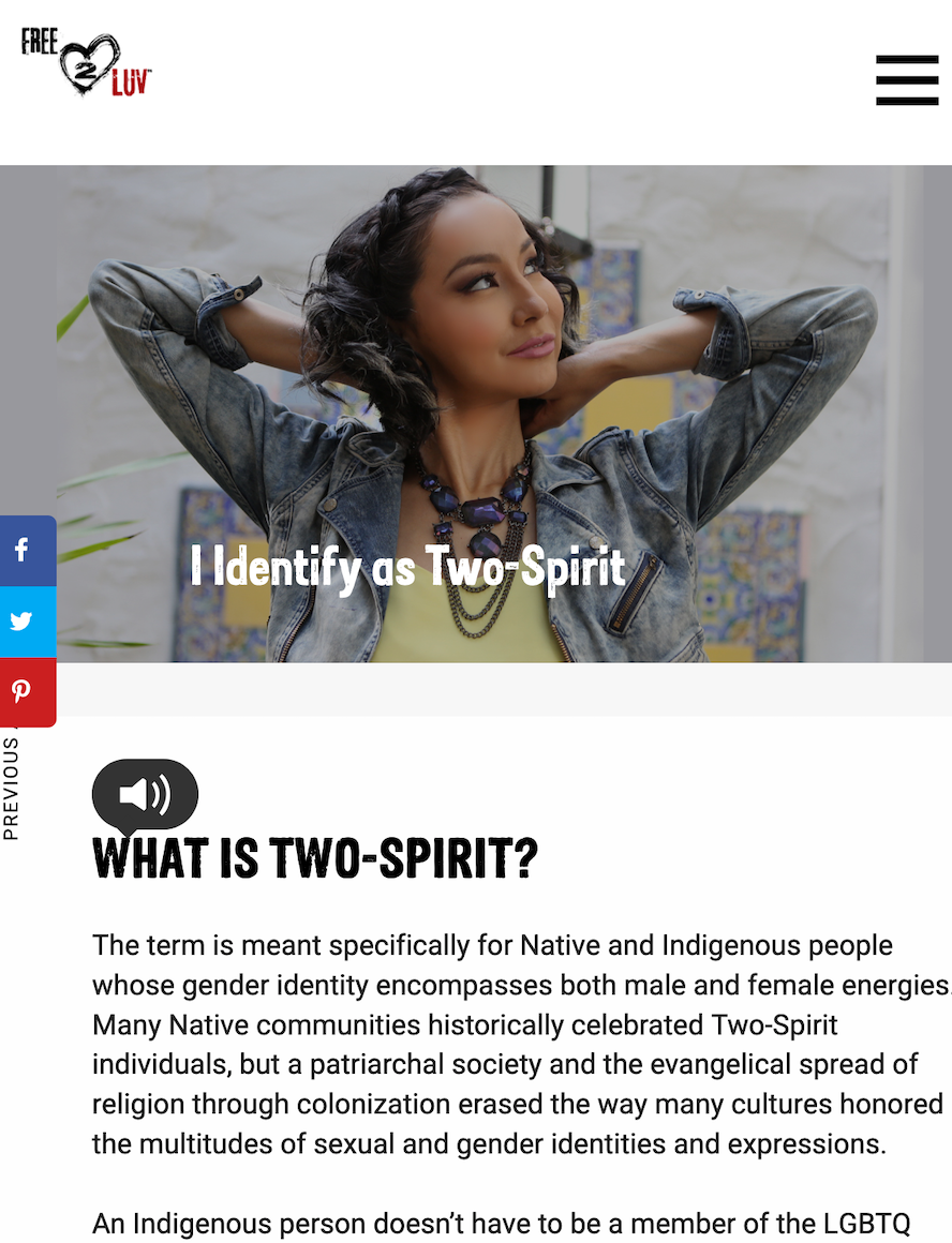 Singer Songwriter Actress A Girl I Know | Carolina Hoyos shares her coming out story and what it means to identify as a Two Spirit individual