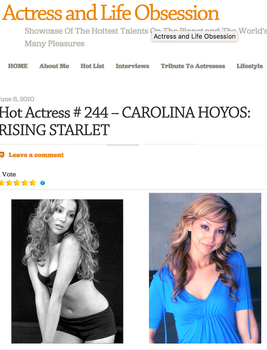 Singer Songwriter Actress A Girl I Know | Carolina Hoyos on Gornoblonde Blog